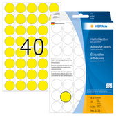 Etiket HERMA 2251 rond 19mm geel 1280stuks - afbeelding 7