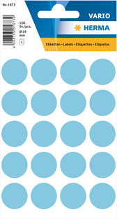 Etiket HERMA 1873 rond 19mm blauw 100stuks - afbeelding 5