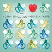 Wenskaart Paperclip navulset geb zoon 6 kaarten - afbeelding 3