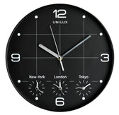 Wandklok Unilux On Time dia 30.5cm zwart/wit