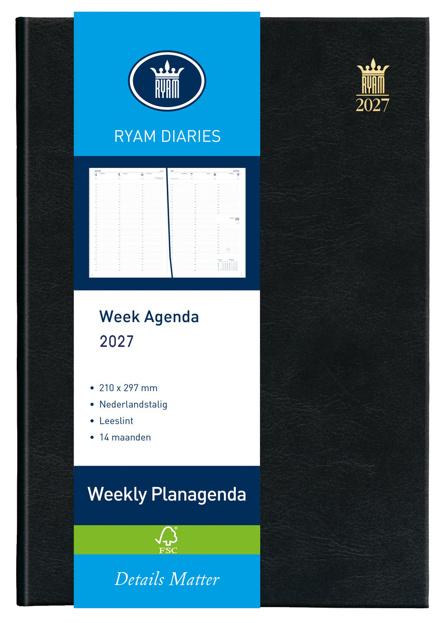 Agenda 2026 Ryam Weekly Mundior 7d/2p zw