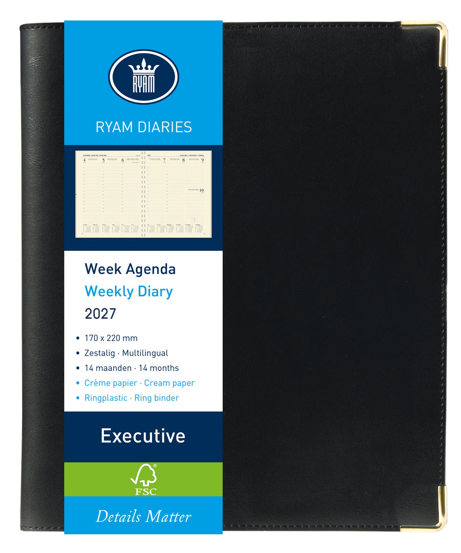 Agenda 2026 Ryam Executive Nappa 7d/2 zwart