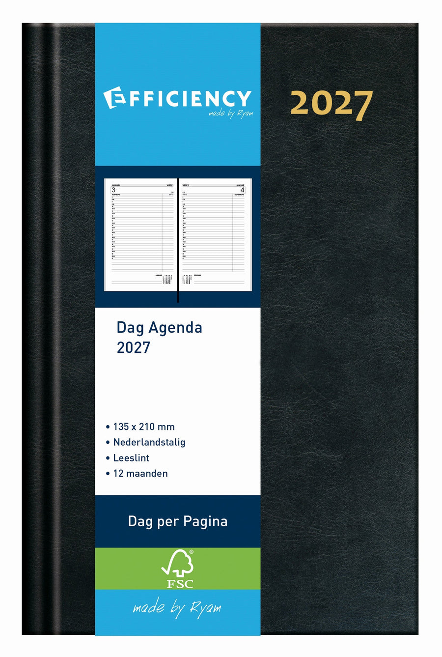 Agenda 2026 Ryam Efficiency Baladek 1d/1p zwart