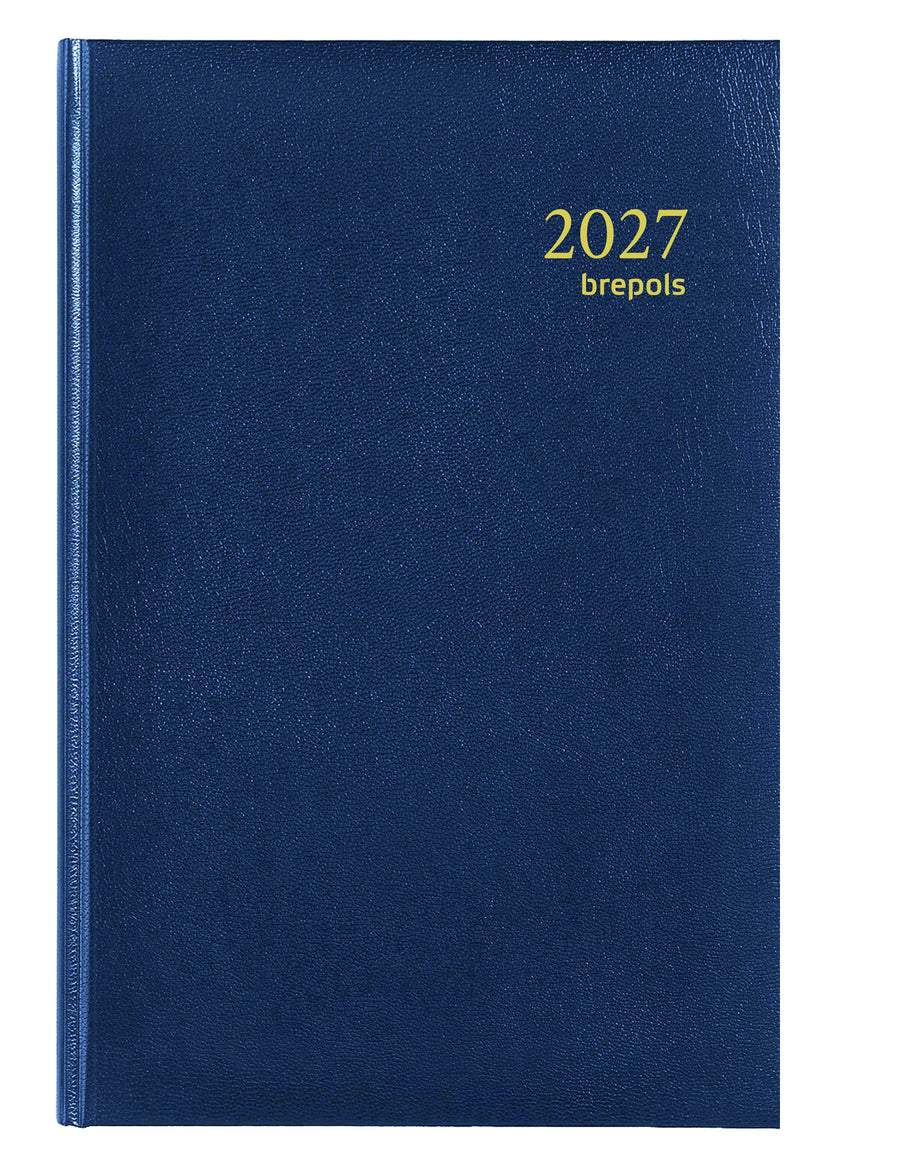 Agenda 2026 Brepols Saturnus Luxe 1d/1p blauw