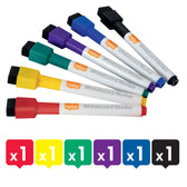 Whiteboardmarker Nobo mini assorti 6 stuks - afbeelding 2
