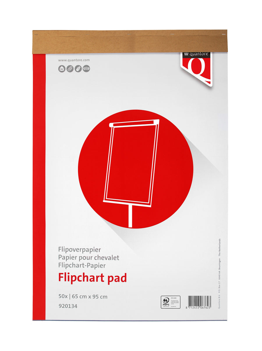 Flipoverpap Quantore 65x95cm blanco/ruit 74gr