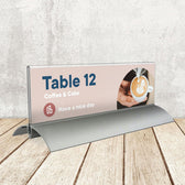 Tafelnaambord Europel 2 61x210mm acryl aluminium - afbeelding 4