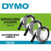 Relieftape Dymo embossing plastic 9mm zwart - afbeelding 5