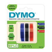 Relieftape Dymo embossing vinyl 9mm 3 stuks - afbeelding 3