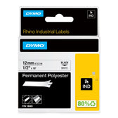 Labeltape Dymo Rhino industrieel polyester 12mm wt