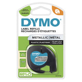 Labeltape Dymo LetraTag metallic 12mm zilver