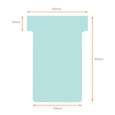 T-kaart Nobo nr.2 48mm blauw 100 stuks - afbeelding 4