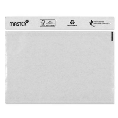 Paklijstenvelop Master'in Performance Onbedrukt transparant recycled LDPE C4 340 x 250
