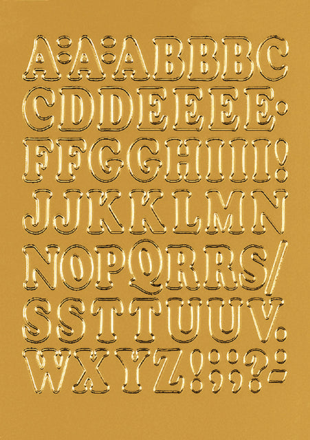 Etiket HERMA 4183 12mm letters A-Z goudfolie 50st
