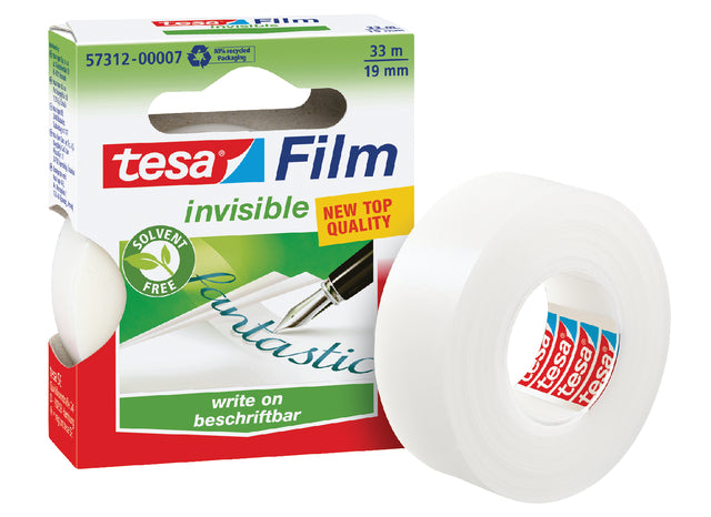Plakband tesafilm Invisible 33mx19mm