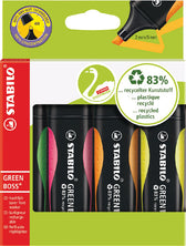 Markeerstift STABILO GREEN BOSS 6070/4 4st assorti
