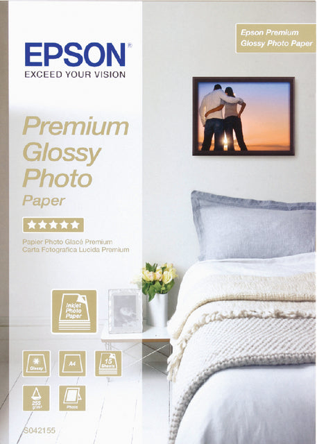 Inkjetpapier Epson S042155 A4 255gr glans
