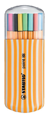 Fineliner STABILO point 88/20 zebra-etui F assorti