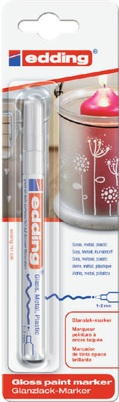 Paintmarker edding 751 oliebasis 1-2mm wit bls