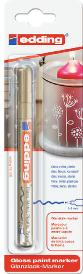 Paintmarker edding 751 oliebasis 1-2mm goud bls