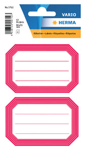 Etiket HERMA 5712 82x55mm schrift rode rand 12st