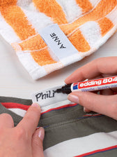 Wasgoedmarker edding 8040 rond 1mm zwart - afbeelding 2