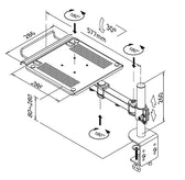 Laptoparm Neomounts D100 klem zwart - afbeelding 2