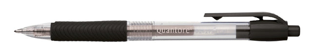 Gelschrijver Quantore grip drukknop 0.7mm zwart