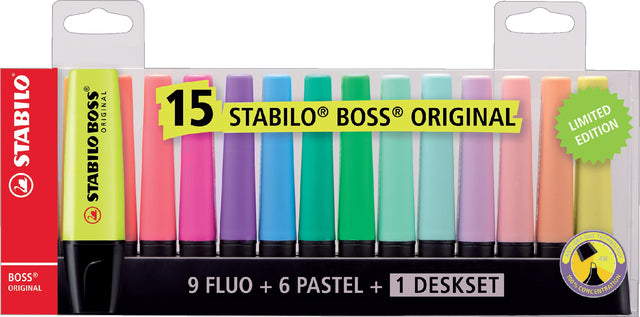 Markeerstift STABILO BOSS bureauset 70/15 15st ass