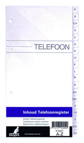 Telefoonalbum Kangaro navulling A-Z 200x100mm 4r