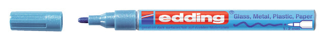 Paintmarker edding 751 oliebasis 1-2mm mtl blauw