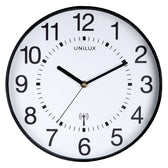 Wandklok Unilux Maxi radio dia 37.5cm zwart/wit
