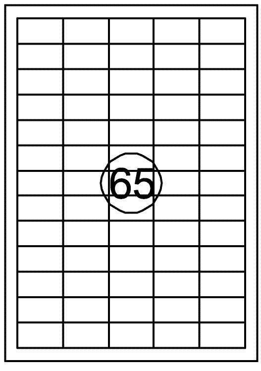 Etiket Quantore 38.1x21.2mm 6500st