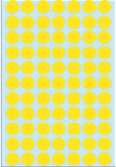 Etiket HERMA 2231 rond 13mm geel 2464stuks