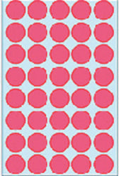 Etiket HERMA 2256 rond 19mm fluor rood 960stuks