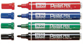 Viltstift Pentel N50 rond 1.5-3mm rood - afbeelding 2