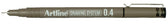 Fineliner Artline technisch 0.4mm zwart