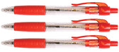 Balpen Quantore rubberen grip drukknop rood