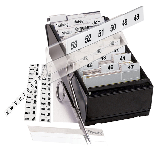Indextabs Djois 10x150mm zelfkl aanpasbaar perm wt