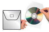 Cd/dvd hoes Djois 127x127mm klep zelfkl tr 10st - afbeelding 2