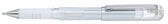 Gelschrijver Pentel K230M M metallic wit