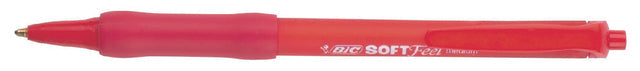 Balpen Bic soft feel clic M rood