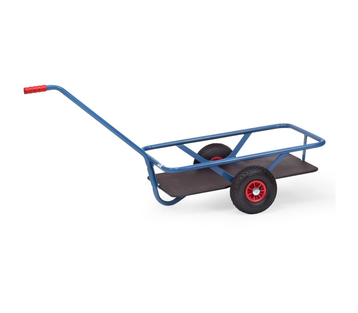 Handtrekwagen 4092V - massief rubber wielen - met watervast platform 835 x 458 mm