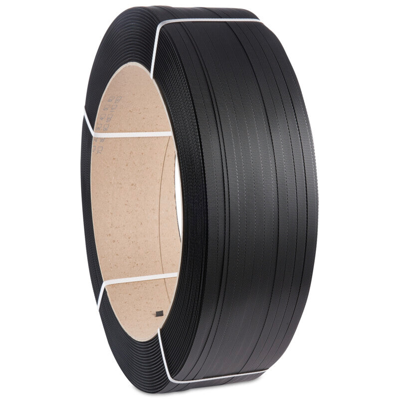 PP strappingband zwart 12,7 mm x 2000 m – kern 406 mm