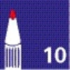 Viltstift edding 950 pasta rond 10mm rood - afbeelding 3