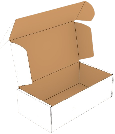 Kartonnen doos 320x500x200-3mm B-golf-Wit-postdoos (op maat)
