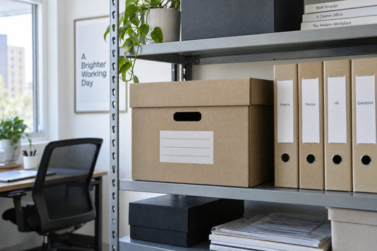 Archiefdoos voor administratie bewaren