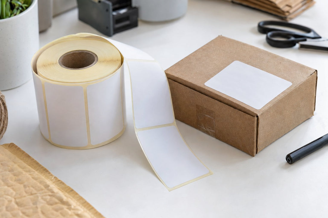Barcode etiketten op een rol