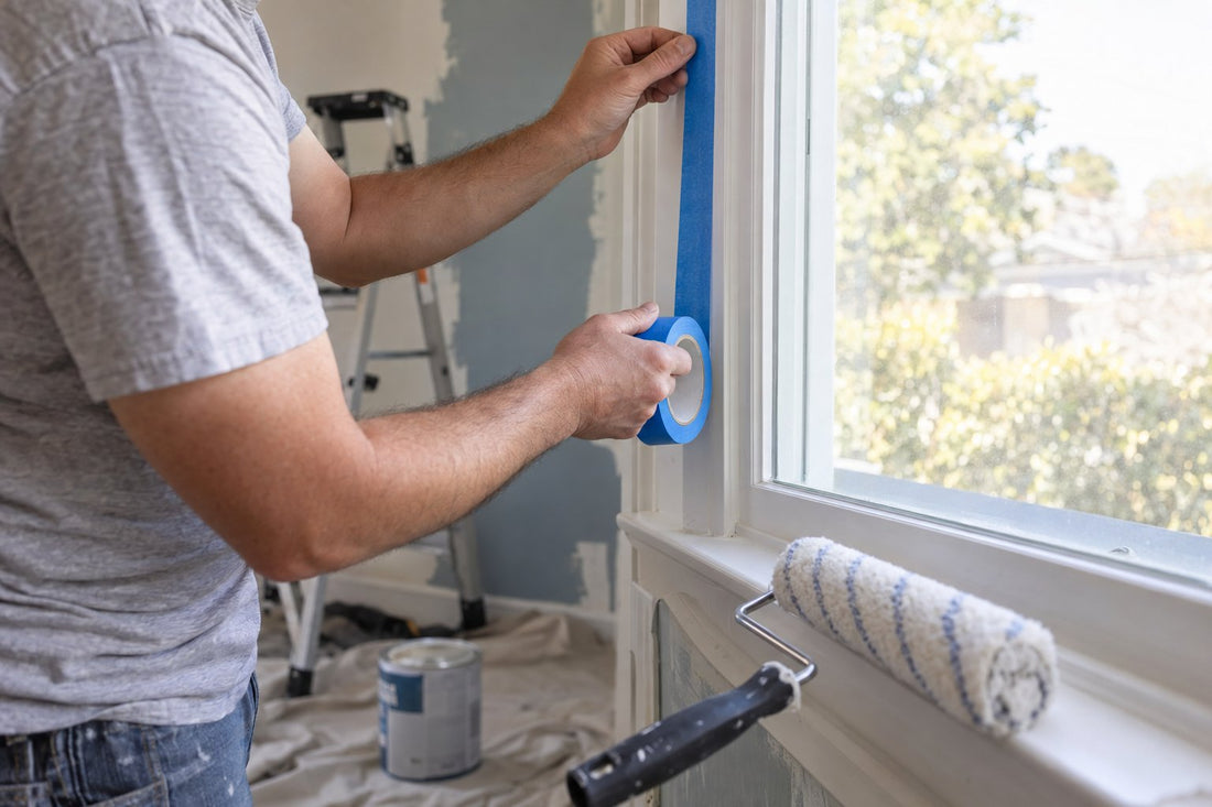Masking tape voor afplakken in verschillende breedtes