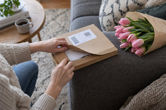 Moederdagcadeau verpakt voor de brievenbus of als pakket